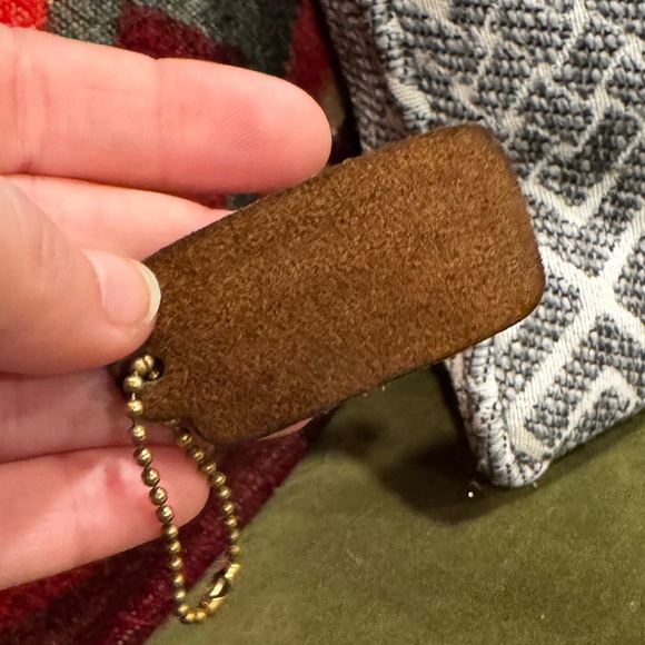 HTF RARE Vintage Coach One Sided LEATHERWARE Tabac Hang Tag - Picture 2 of 2